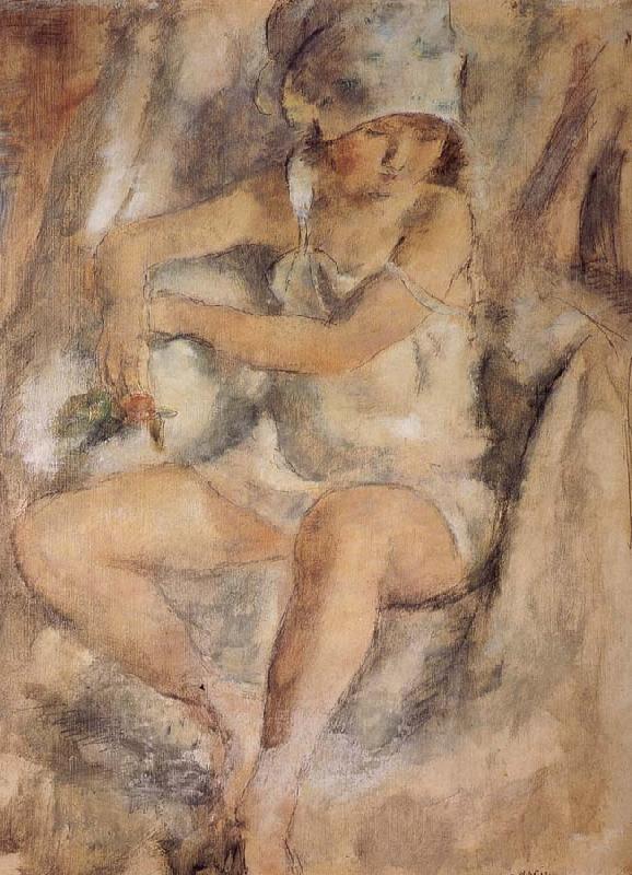 Jules Pascin Maiden wearing Islamic kerchief oil painting picture